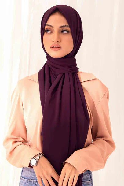 Chiffon Bubble Scarf - Purple