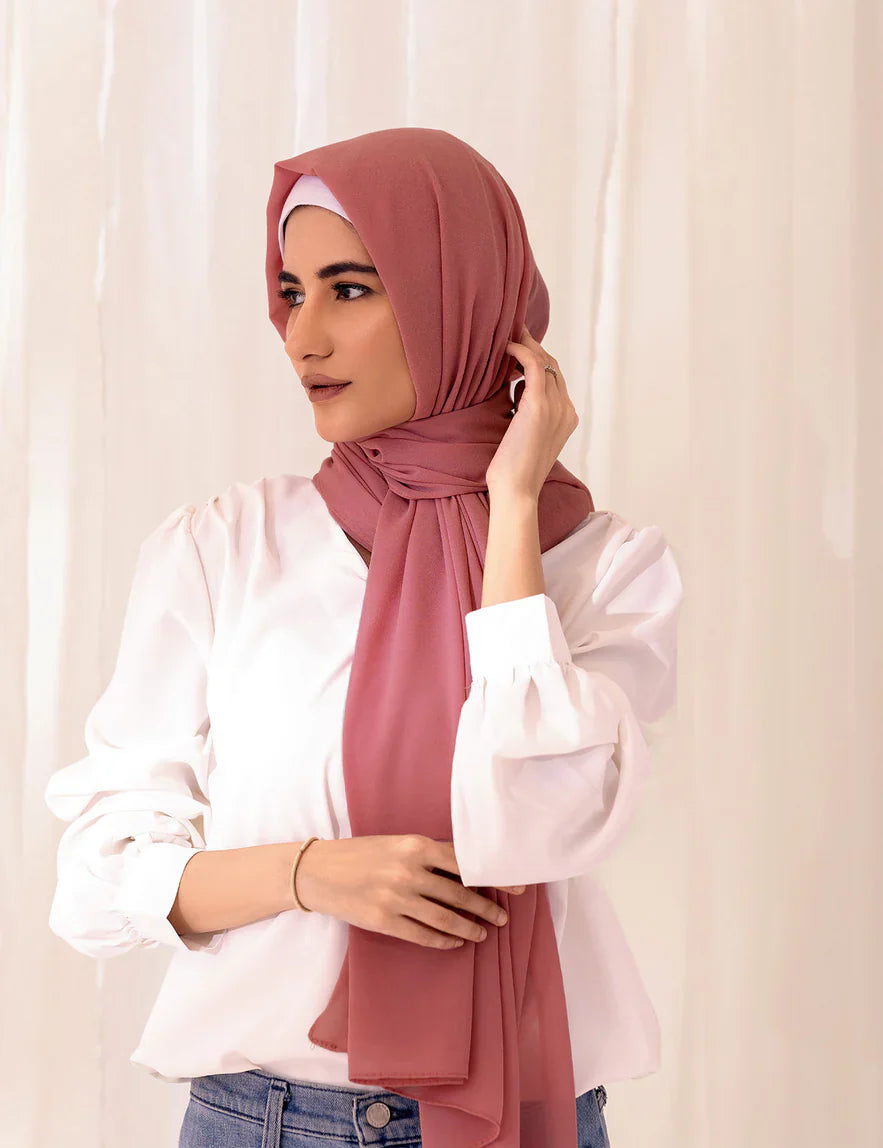 Soft Chiffon Scarf - Raspberry