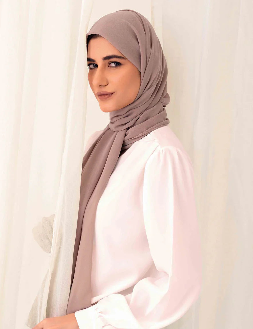 Soft Chiffon Scarf - Chestnut